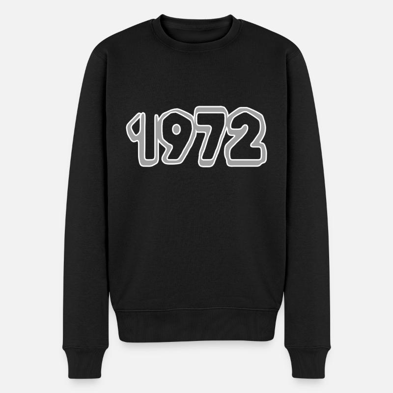 Né en 1972 - Pull Premium bio Homme - noir