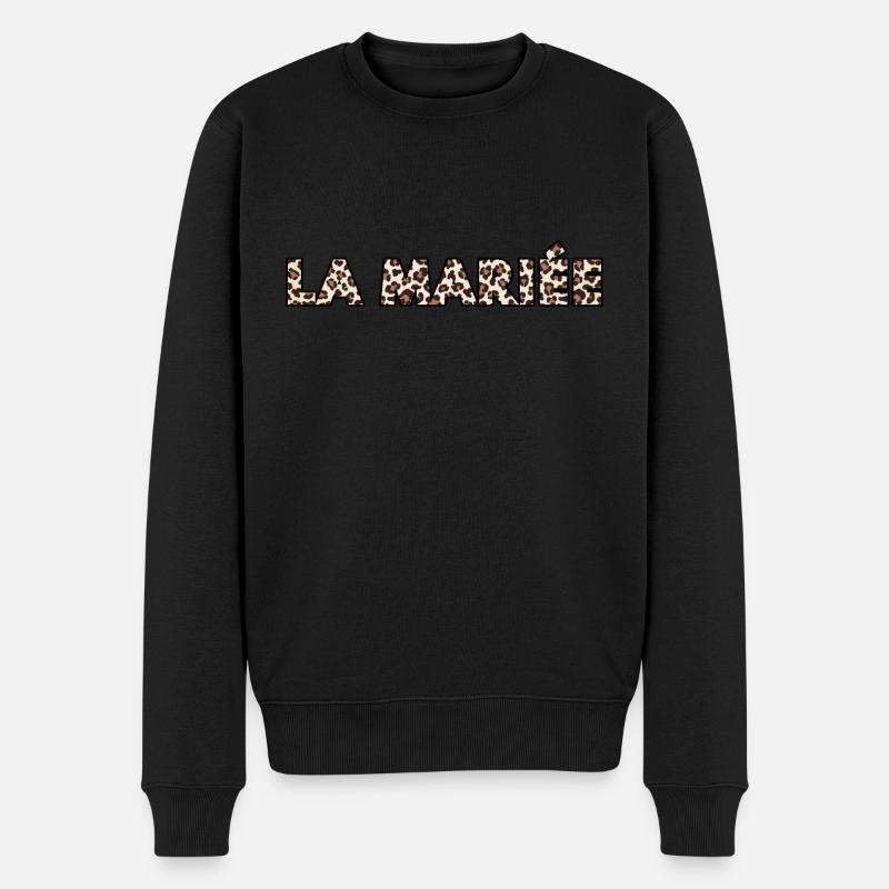 Die Leopardenbraut - Männer Premium Bio Pullover - Schwarz