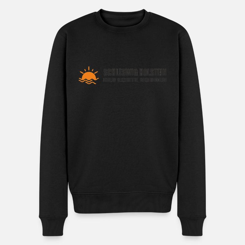 Schleswig Holstein - Der echte Norden - Männer Premium Bio Pullover - Schwarz
