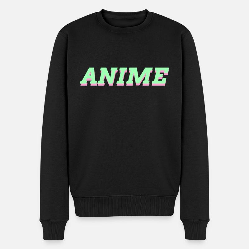 Anime - Männer Premium Bio Pullover - Schwarz