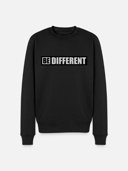 Be different Logo Design - Men's Premium Organic Jumper - black
