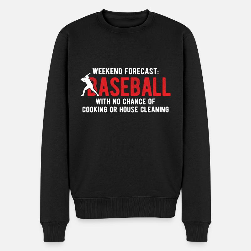 Baseball - Männer Premium Bio Pullover - Schwarz
