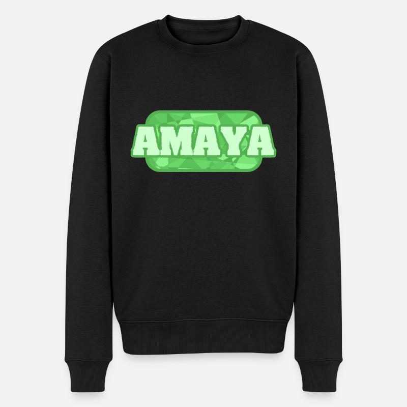 Bio Amaya - Männer Premium Bio Pullover - Schwarz