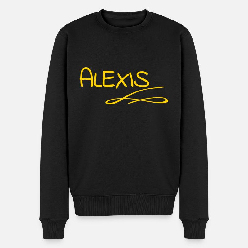 Alexis - Männer Premium Bio Pullover - Schwarz