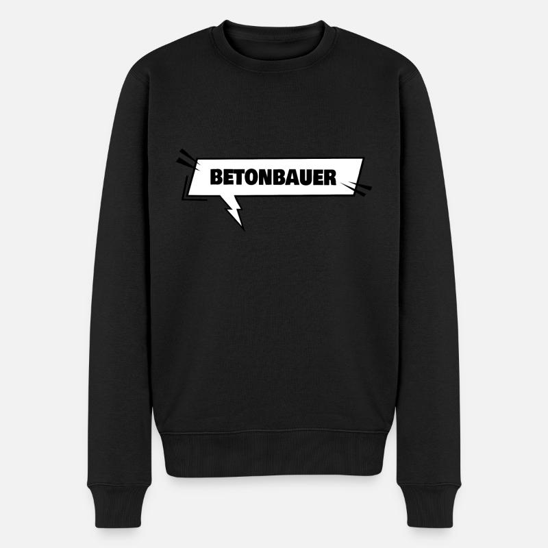 Betonbauer - Männer Premium Bio Pullover - Schwarz