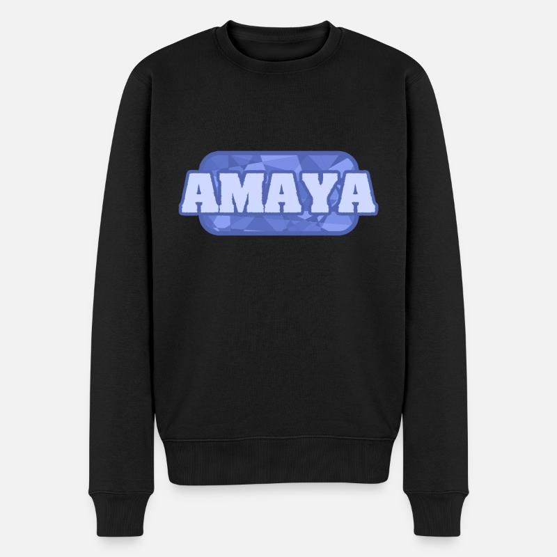 Nom : Amaya - Pull Premium bio Homme - noir
