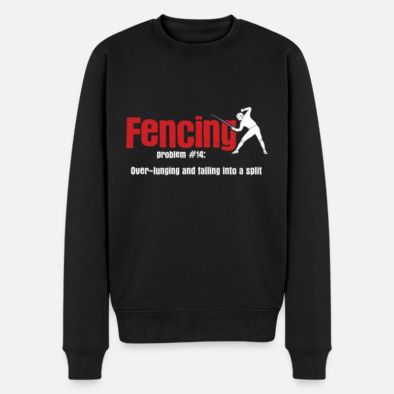 Fechten - Männer Premium Bio Pullover - Schwarz