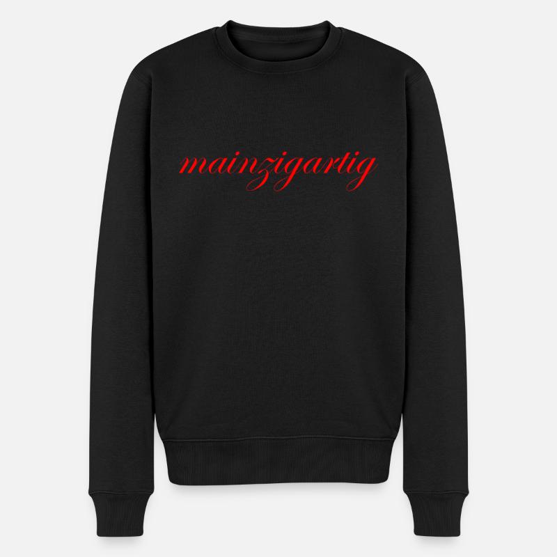 Spruch mainzigartig - Männer Premium Bio Pullover - Schwarz