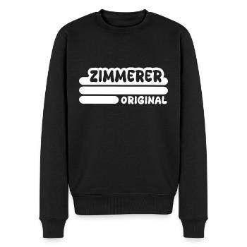 Zimmerer - Männer Premium Bio Pullover - Schwarz - Vorne - Nico (187cm)
