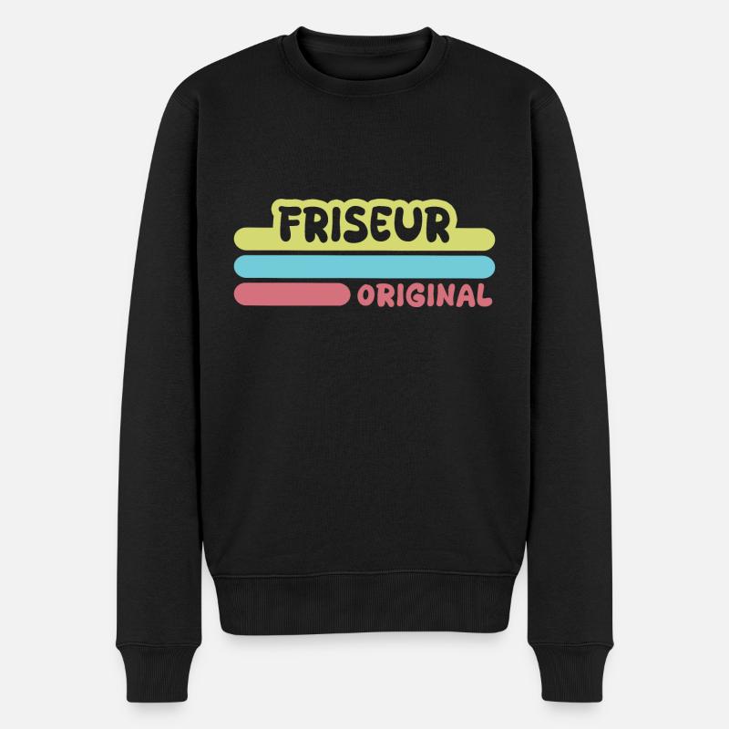 Vorname Friseur - Männer Premium Bio Pullover - Schwarz