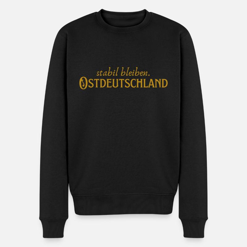 Stabil bleibe Ostdeutschland - Männer Premium Bio Pullover - Schwarz