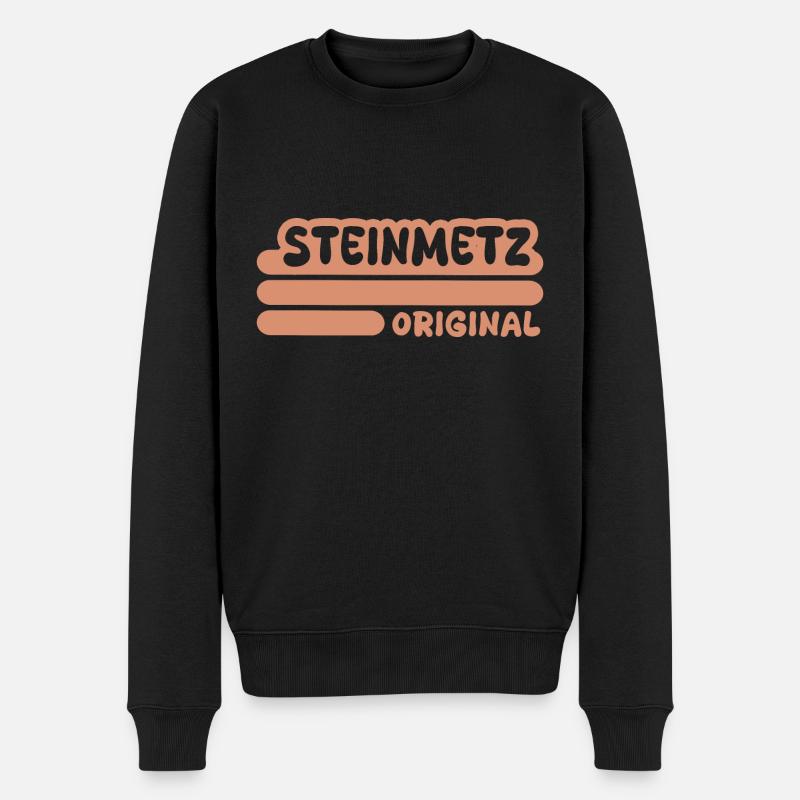 Steinmetz - Männer Premium Bio Pullover - Schwarz