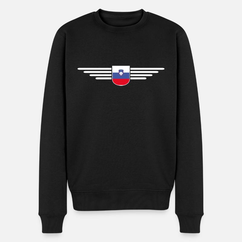 Stylisches Slowenien Design - Männer Premium Bio Pullover - Schwarz