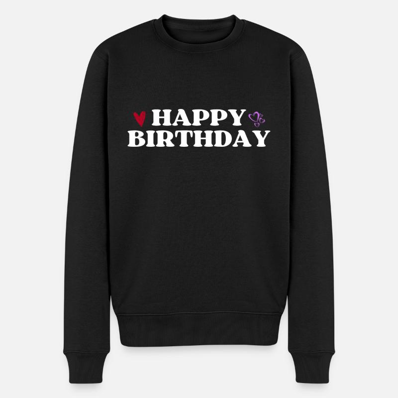 Happy Birthday - Männer Premium Bio Pullover - Schwarz