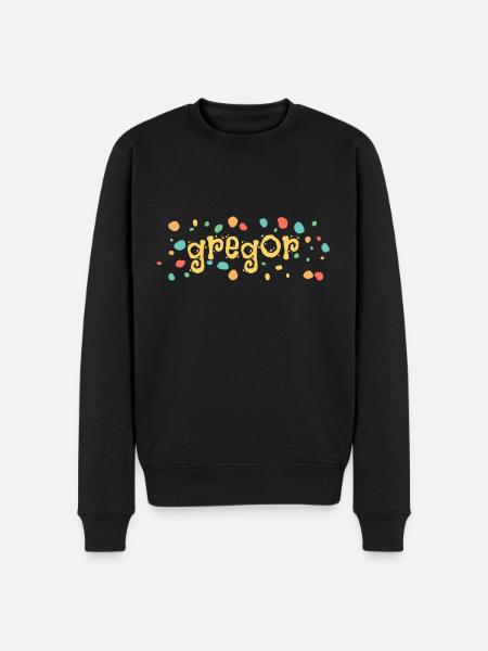 Blobs gregor - Men's Premium Organic Jumper - black