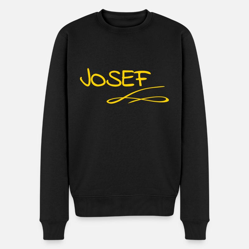 Vorname Josef - Männer Premium Bio Pullover - Schwarz