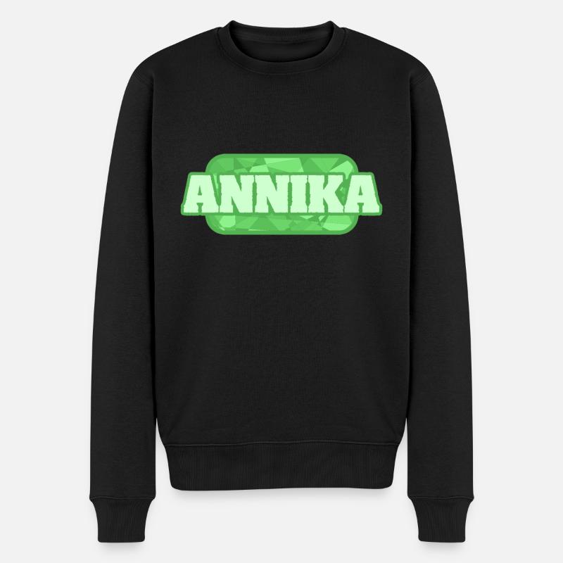 Gesundheit Annika - Männer Premium Bio Pullover - Schwarz