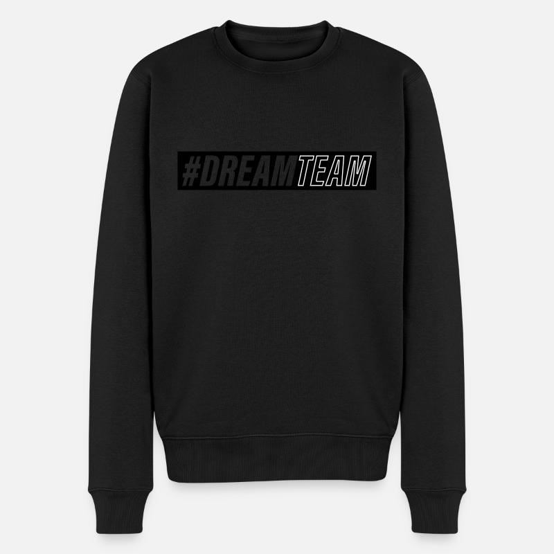 dream team - Männer Premium Bio Pullover - Schwarz