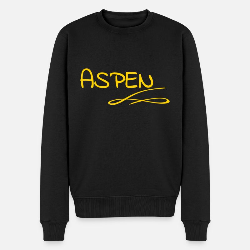 Aspen - Männer Premium Bio Pullover - Schwarz