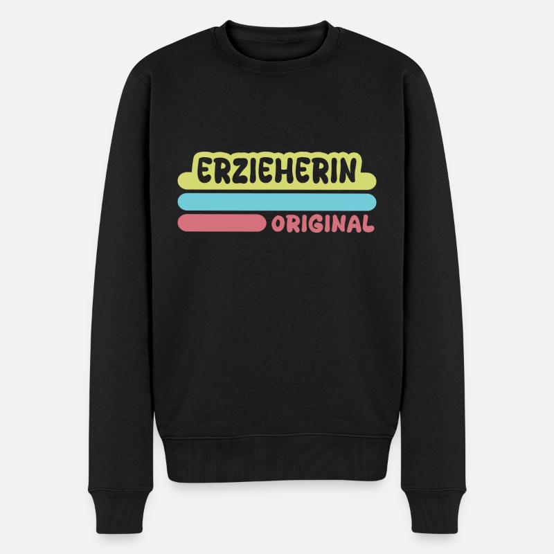 Erzieherin - Männer Premium Bio Pullover - Schwarz