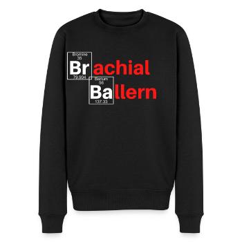 Brachial Ballern - Männer Premium Bio Pullover - Schwarz - Vorne - Nico (187cm)