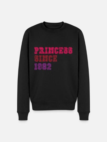 1982 Birthday Princess - Men's Premium Organic Jumper - black