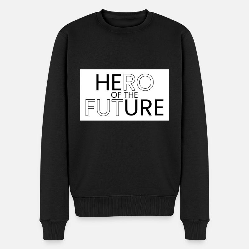 Held der Zukunft - Männer Premium Bio Pullover - Schwarz