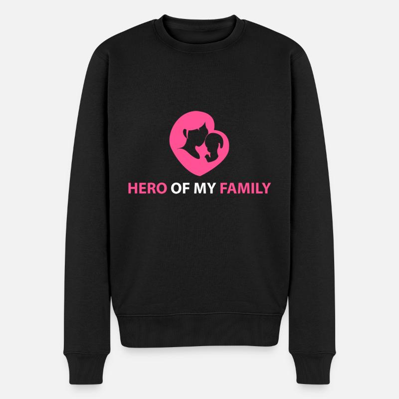 Héros de ma famille - Pull Premium bio Homme - noir
