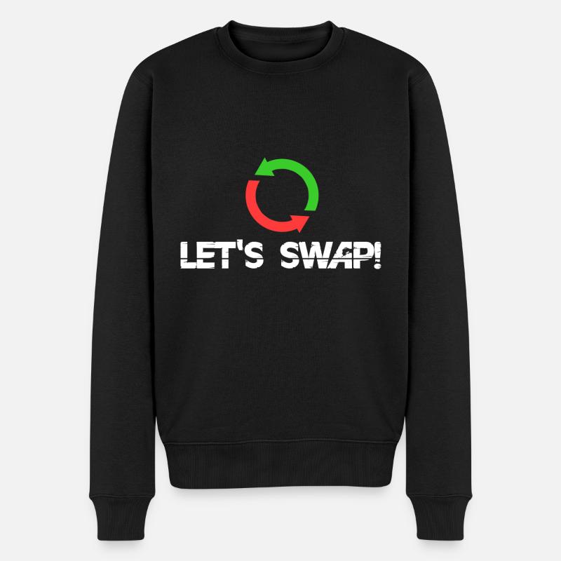 Lass uns tauschen! - Männer Premium Bio Pullover - Schwarz