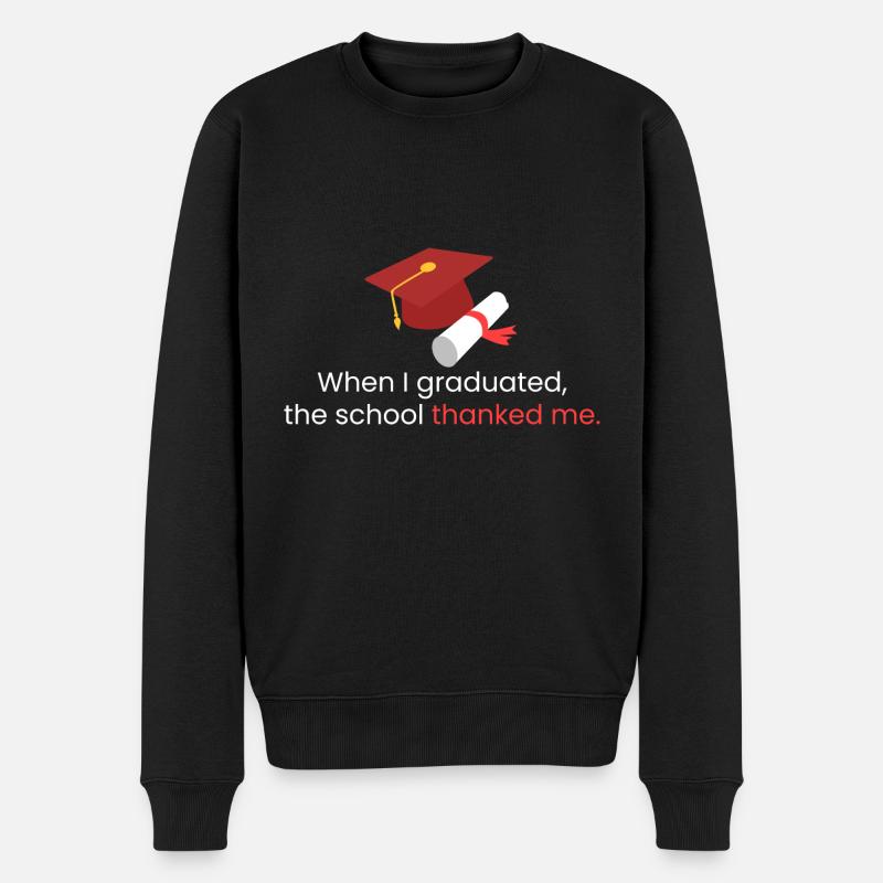 When I graduated - Men's Premium Organic Jumper - black