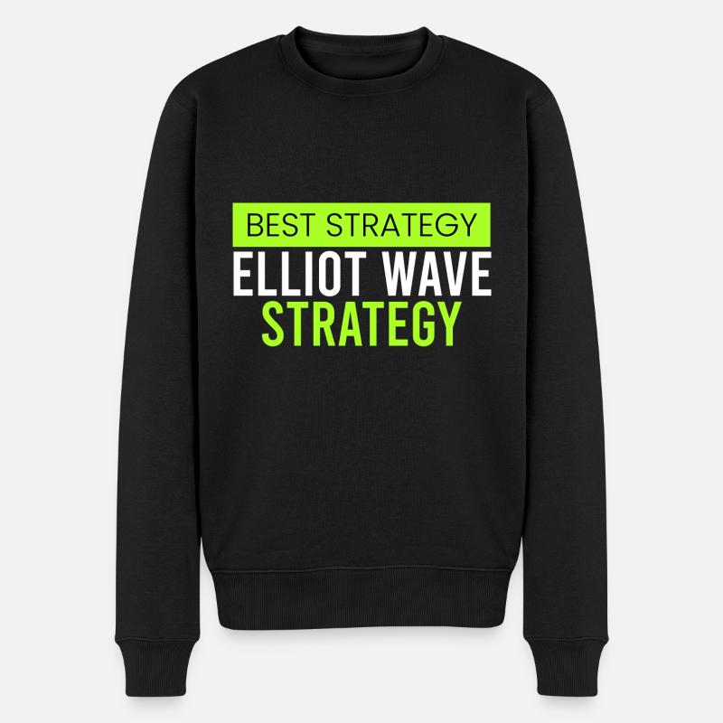 Stratégie Elliot Wave - Pull Premium bio Homme - noir