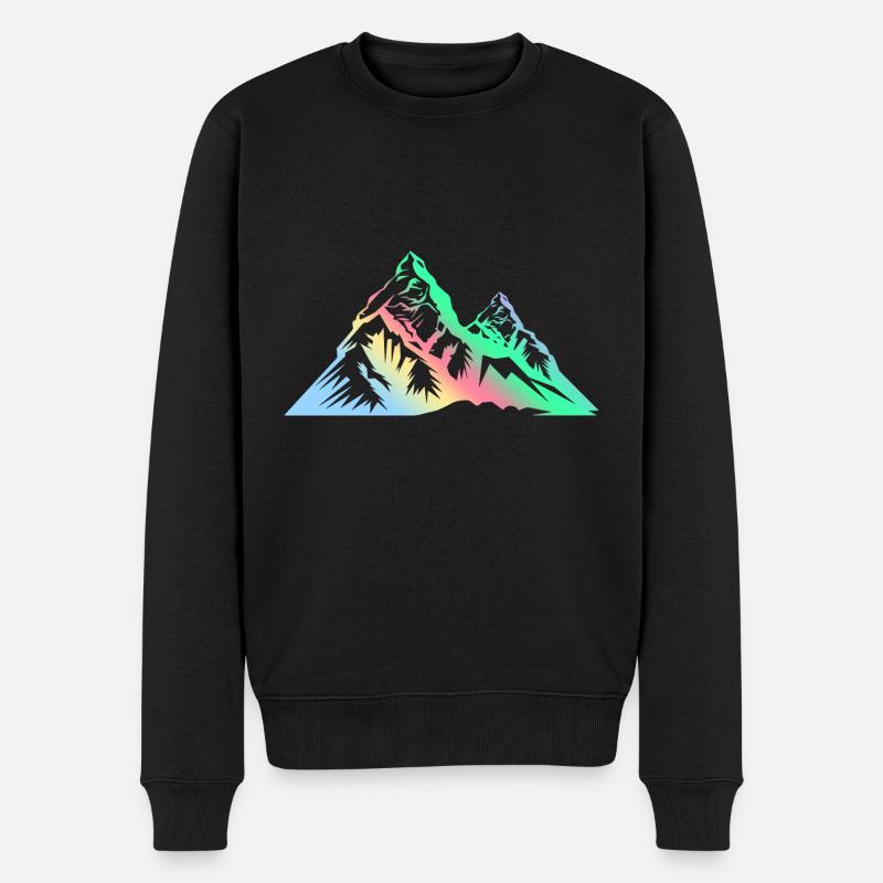 Montagnes Montagnes colorées - Pull Premium bio Homme - noir