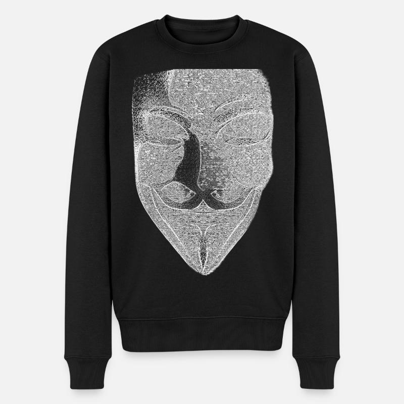 Anonymous v like vendetta mask - Men's Premium Organic Jumper - black