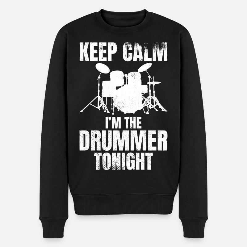 Je suis le batteur ce soir - Pull Premium bio Homme - noir