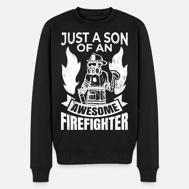 Fils de pompier - Pull Premium bio Homme - noir