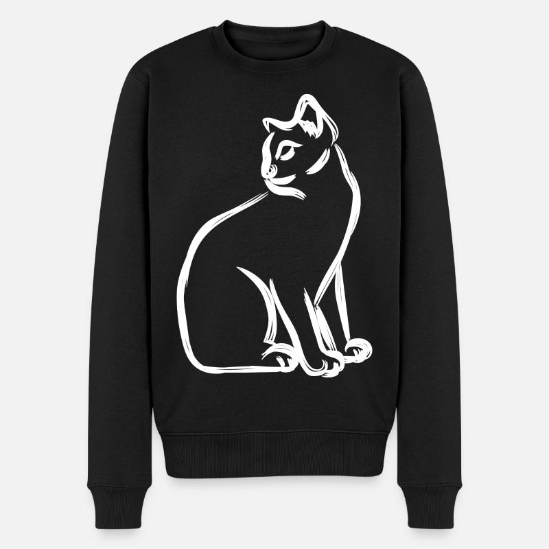 Dessin de chat - Pull Premium bio Homme - noir