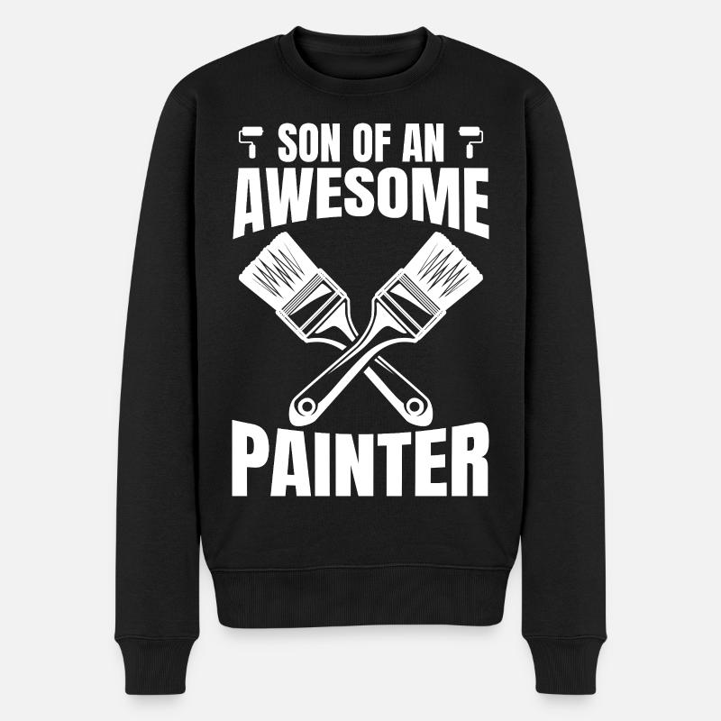 Maler Lackierer Sohn - Männer Premium Bio Pullover - Schwarz