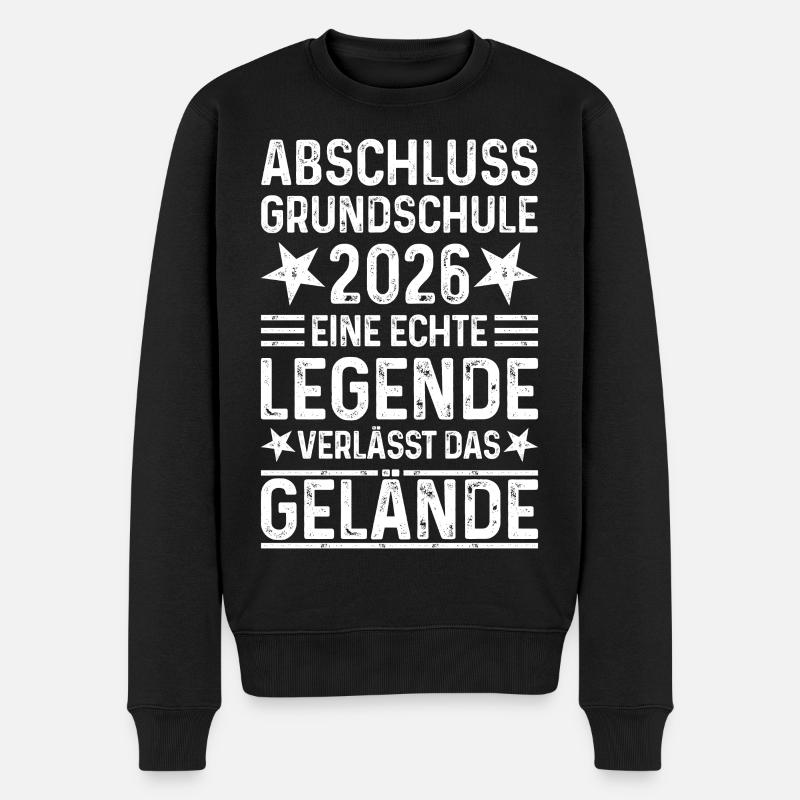 Grundschule Abschluss 2026 - Männer Premium Bio Pullover - Schwarz