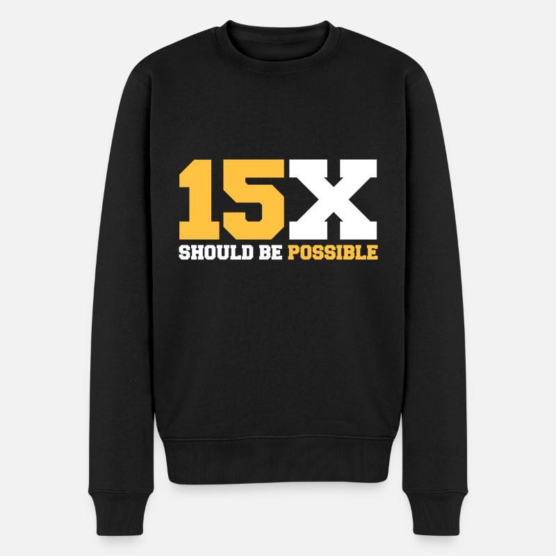 15x should be possible - Men's Premium Organic Jumper - black