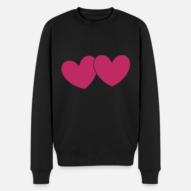 Saint-Valentin, Saint-Valentin, Saint-Valentin - Pull Premium bio Homme - noir