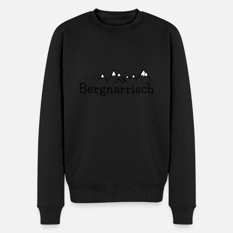 Bergnarrisch - Männer Premium Bio Pullover - Schwarz