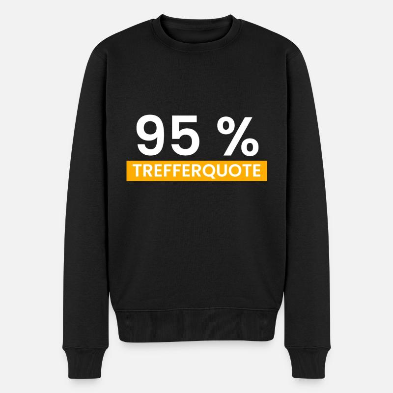95% Trefferquote - Männer Premium Bio Pullover - Schwarz