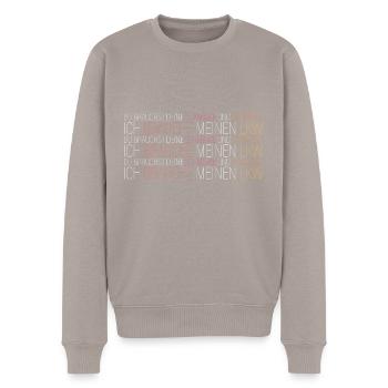 Schminke? Ich will meinen LKW - Männer Premium Bio Pullover - Taupe - Vorne - Nico (187cm)