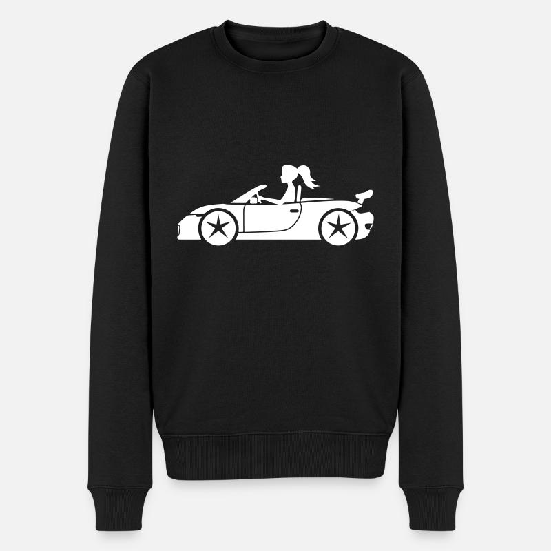 Auto Sportwagen Frau - Männer Premium Bio Pullover - Schwarz