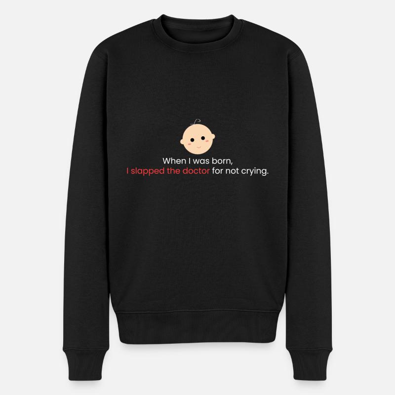 Quand je suis né - Pull Premium bio Homme - noir