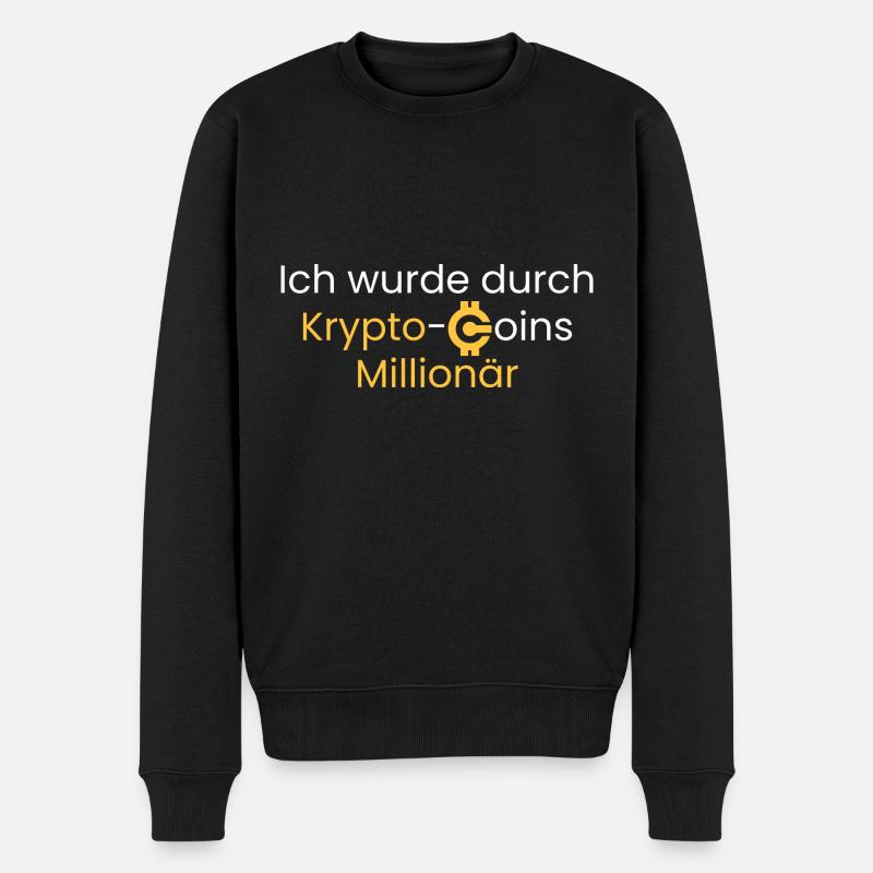 Grâce aux crypto-monnaies millionnaires - Pull Premium bio Homme - noir
