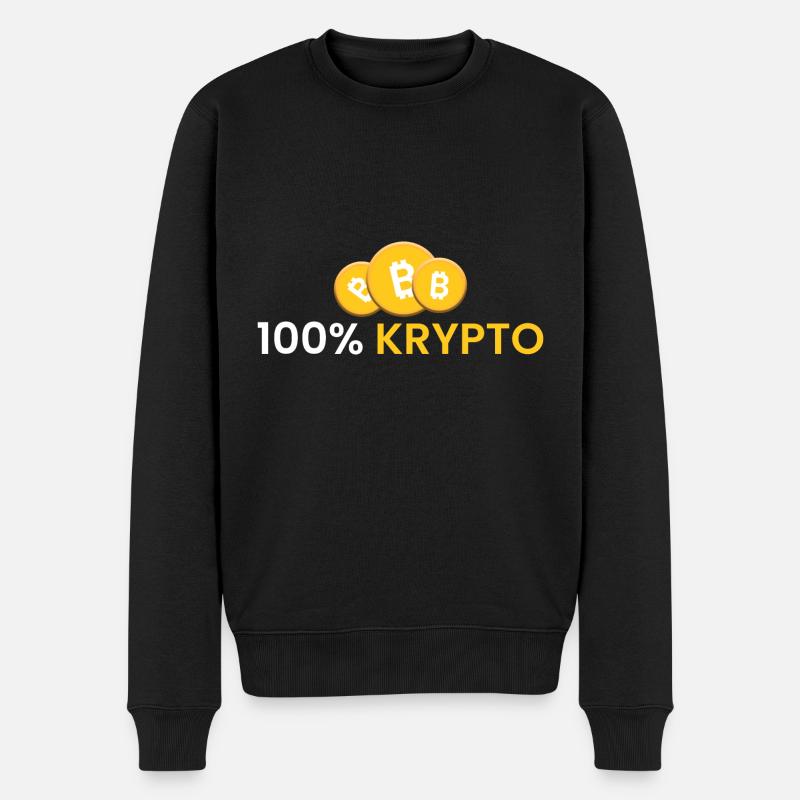100% Crypto - Pull Premium bio Homme - noir