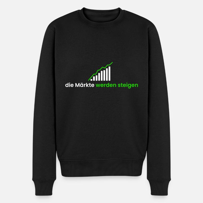 die Märkte werden steigen - Männer Premium Bio Pullover - Schwarz