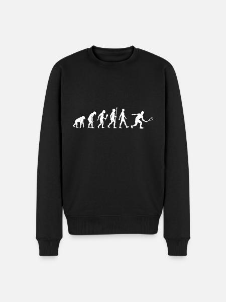 Squash Evolution Squash Spieler Geschenkidee - Männer Premium Bio Pullover - Schwarz