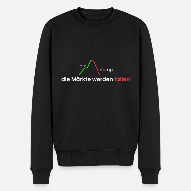 die Märkte werden fallen - Männer Premium Bio Pullover - Schwarz